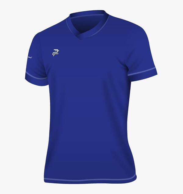 Мужская футболка №1 с V-образной горловиной цвет Синий