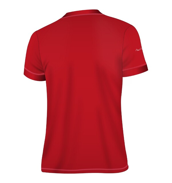 Мужская футболка №1 с V-образной горловиной красный